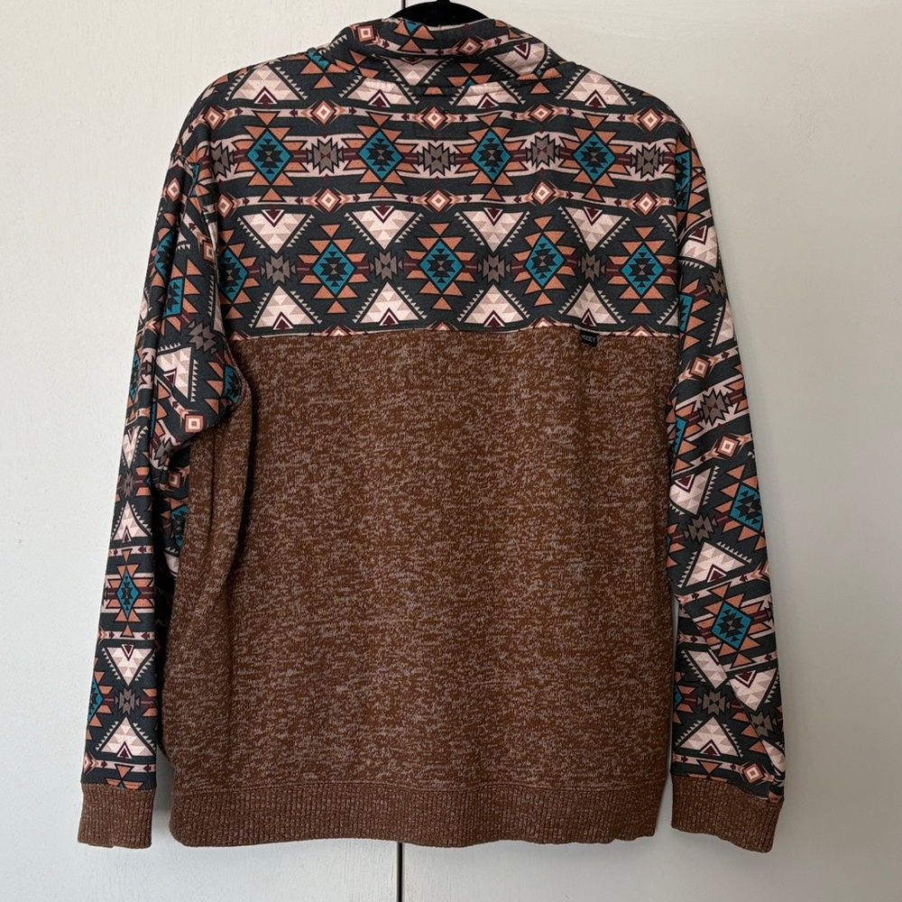 Brown Patterned Men's Hooey Pullover - image 3